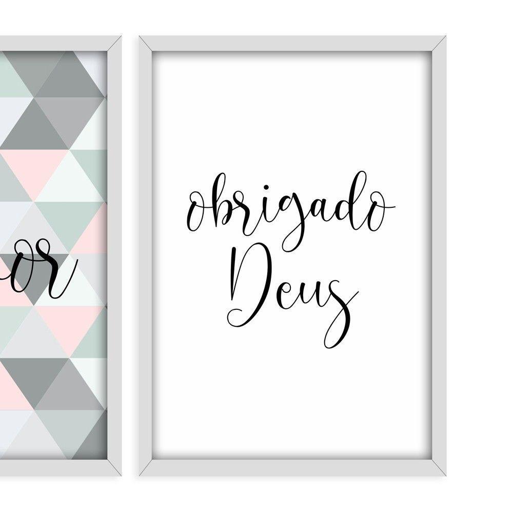 Kit 03 Quadross "Frases Amor" 43X33X1Cm - 4