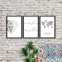 Kit 03 Quadross "Infinito" 43X33X1Cm