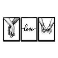 Kit 03 Quadross "Mãos Dadas" 43X33X1Cm - 1