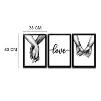 Kit 03 Quadross "Mãos Dadas" 43X33X1Cm - 2