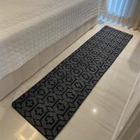 Passadeira Carpete Sala Quarto Geométrico 0,50 X 3,00 Titulos Cor Cinza - 1