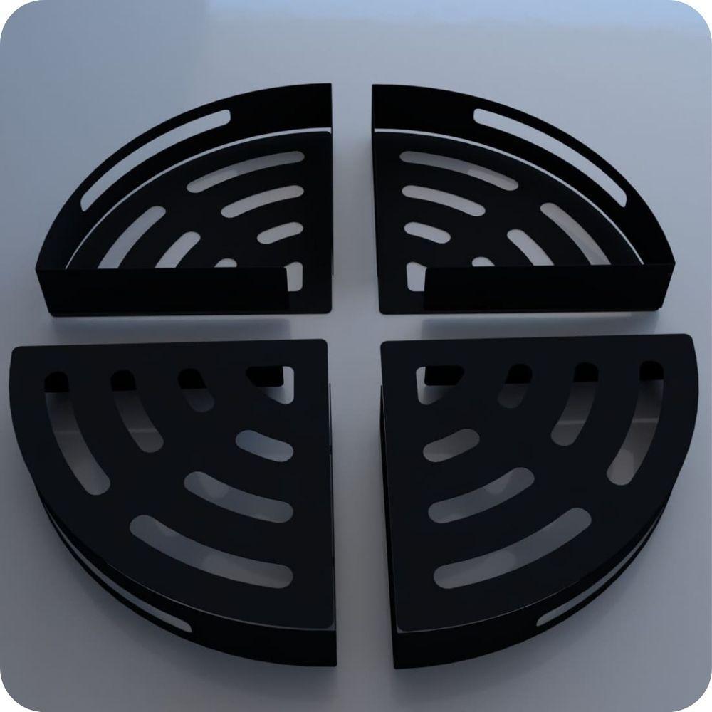 Prateleira De Canto Para Quarto Inox Preto Fosco Multiuso - 3