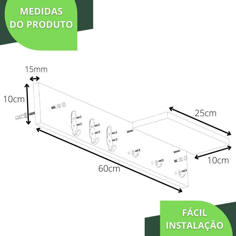 Porta Chaves De Parede Porta Chaveiro Organizador B.b.c.c - 4