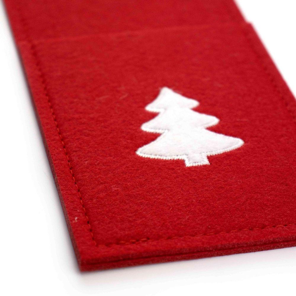 Porta Talher De Natal Árvore Vermelho E Branco 23X10Cmd'Rossi - 2