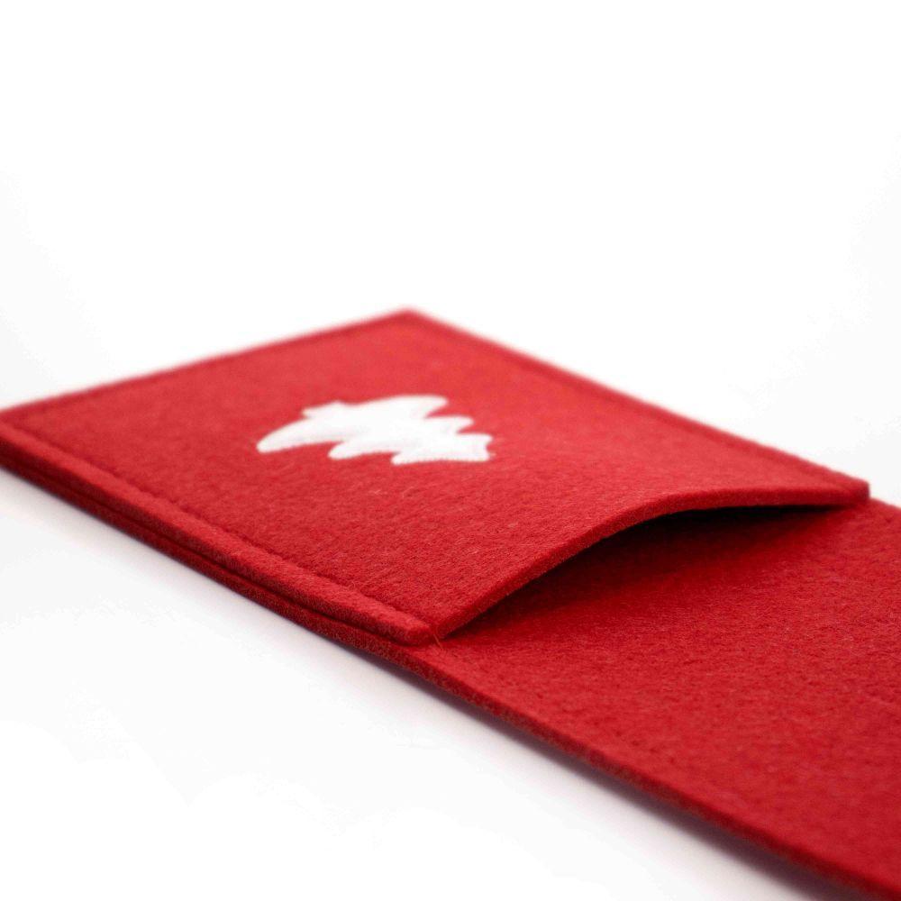 Porta Talher De Natal Árvore Vermelho E Branco 23X10Cmd'Rossi - 4