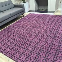 Tapete Carpete Sala Quarto Elegante Geométrico 2,00 X 2,50 Titulos Cor Rosa - 2