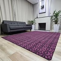 Tapete Carpete Sala Quarto Elegante Geométrico 2,00 X 2,50 Titulos Cor Rosa - 5