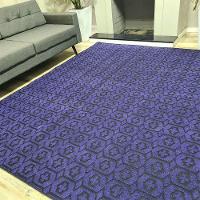 Tapete Carpete Sala Quarto Elegante Geométrico 2,00 X 2,50 Titulos Cor Violeta - 2