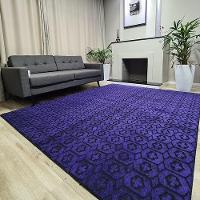 Tapete Carpete Sala Quarto Elegante Geométrico 2,00 X 2,50 Titulos Cor Violeta