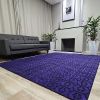Tapete Carpete Sala Quarto Elegante Geométrico 2,00 X 2,50 Titulos Cor Violeta - 5
