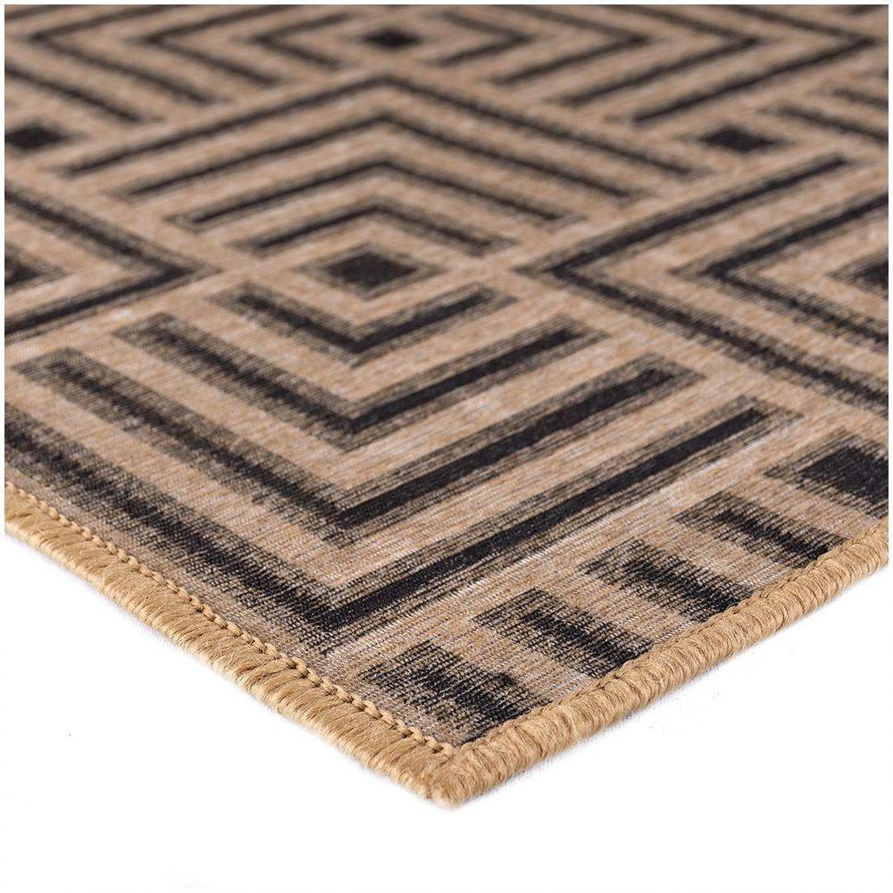 Tapete Sala Quarto Funcional Tabuleiro 1,50 X 2,00 Titulos Bege-72 - 2