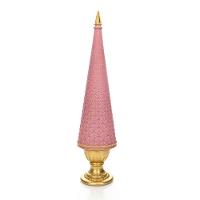 Árvore De Natal Em Resina Rosa E Dourado 45Cm - 1