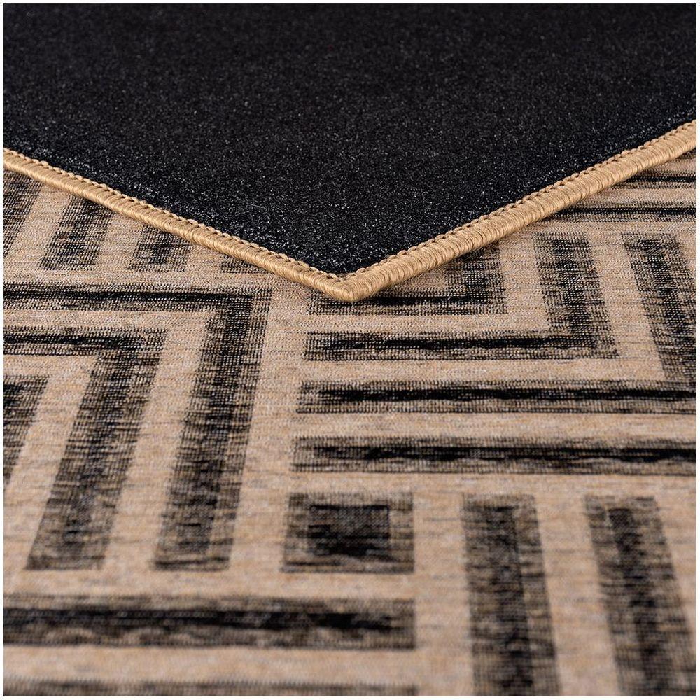 Tapete Sala Quarto Funcional Tabuleiro 1,00 X 1,50 Titulos Bege-72 - 3