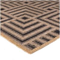 Tapete Sala Quarto Funcional Tabuleiro 1,00 X 1,50 Titulos Bege-72 - 2