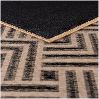 Tapete Sala Quarto Funcional Tabuleiro 1,00 X 1,50 Titulos Bege-72 - 3