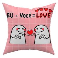 Almofada Avulsa Cheia C/ Frases 45Cm X 45Cm Eu Mais Voce - 1