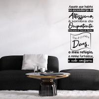 Adesivo Papel Parede Quarto Sala Oração Salmo 91 Preta - 5