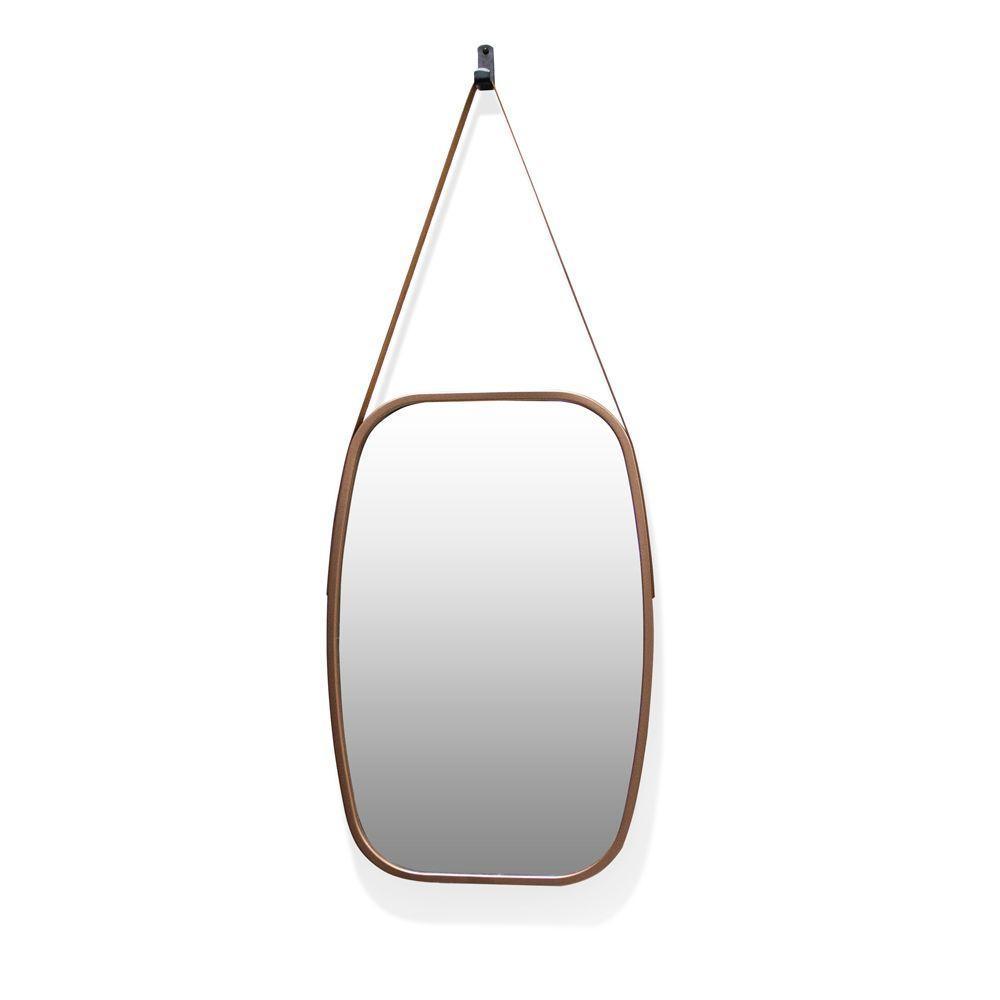 Espelho Retangular Moldura De Plastíco Rosê 65X43,5 Cm - 1