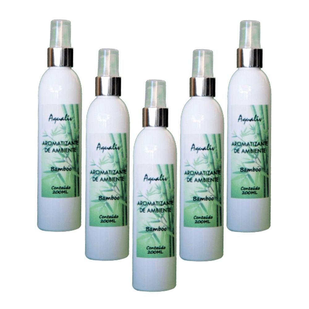 Kit 5 Aromatizador De Ambientes Aroma Bamboo Frasco 200ml - 1