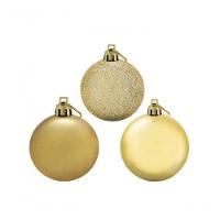 Kit 30 Bolas De Natal Glitter, Lisa E Fosca Dourada 4Cm - 3