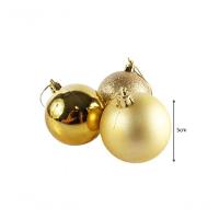 Kit 24 Bolas De Natal Mista Dourada 5Cm - Master Christmas - 3