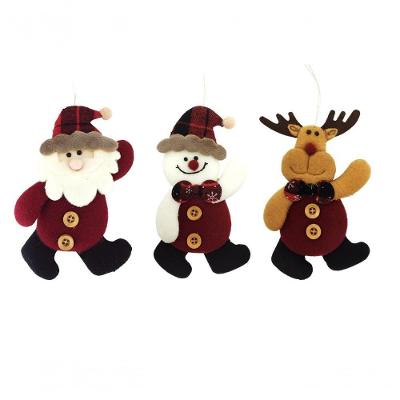 Kit Enfeite Para Árvore 3pçsco De Neve Papai Noel Rena 16Cm