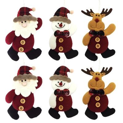 Kit Enfeite Para Árvore 6pçsco De Neve Papai Noel Rena 16Cm