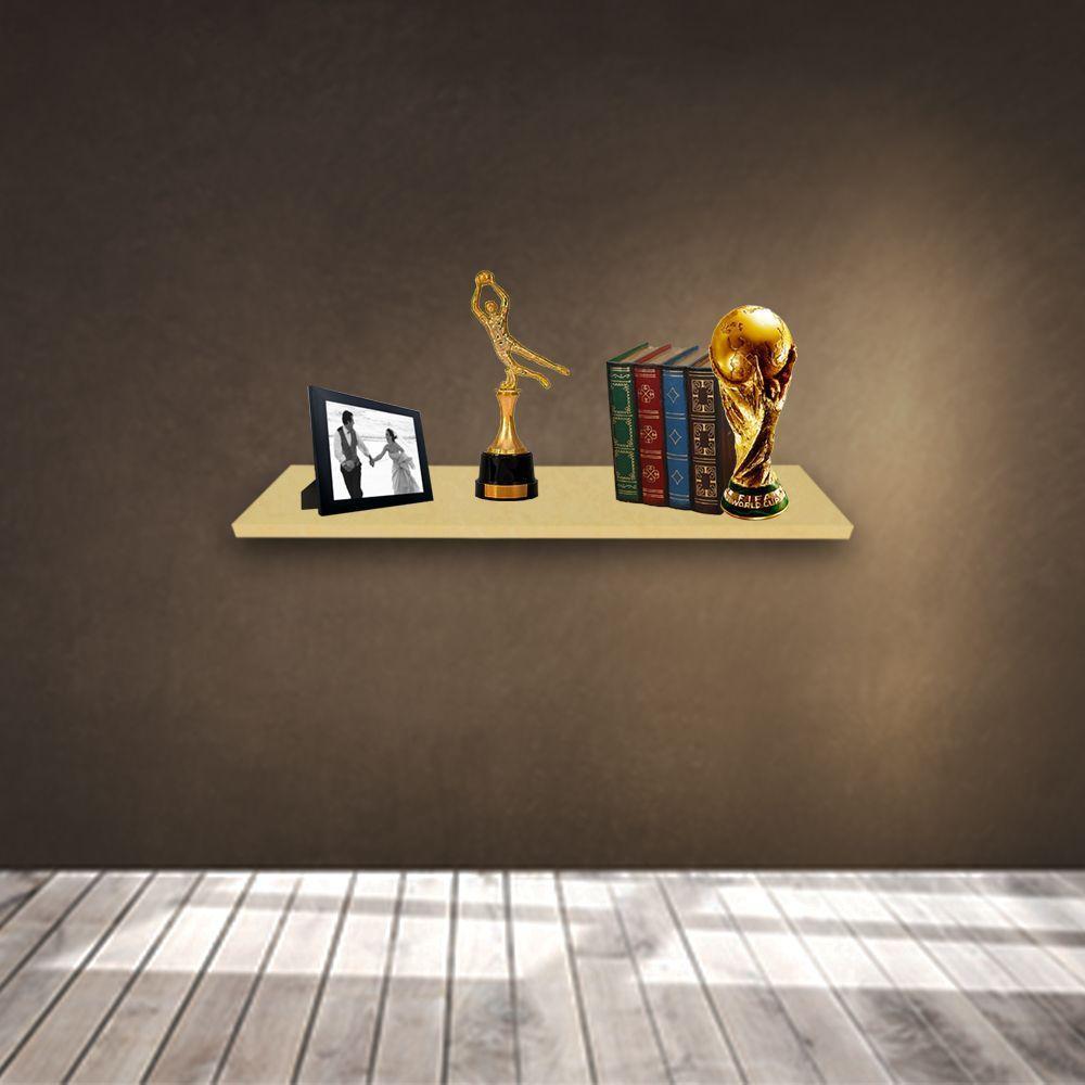 Prateleira Simples Natural 60X20 Cm Com Suporte Em Mdf - 5