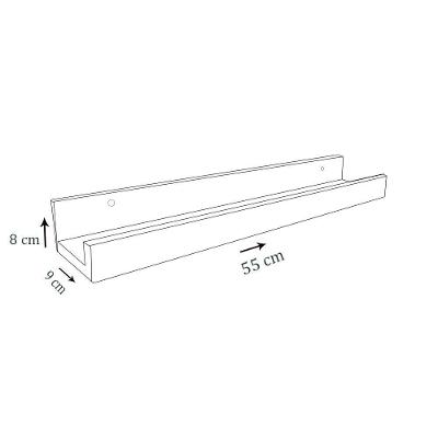Prateleira Esmalteria Simples 55 Cm Branco Em Mdf