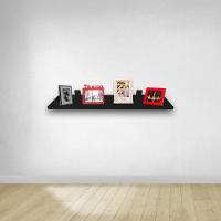 Prateleira Simples Preta 80X15 Cm Com Suporte Em Mdf - 5