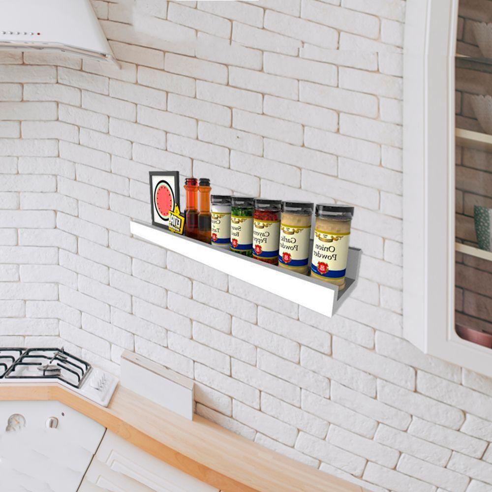 Prateleira Tempero Simples 90 Cm Branco Em Mdf - 4