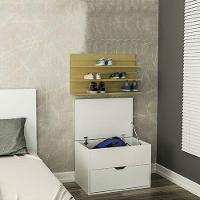 Sapateira Suspensa 3 Prateleira Natural Em Mdf - 4