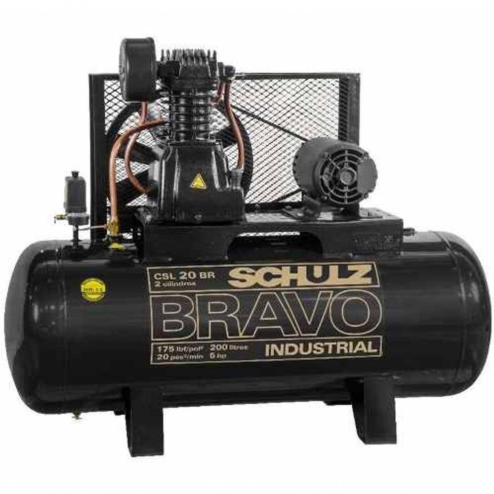 Compressor Schulz Csl 20 Bravo 200 Lts 175 Lbs 5 Cv Trif. - 2