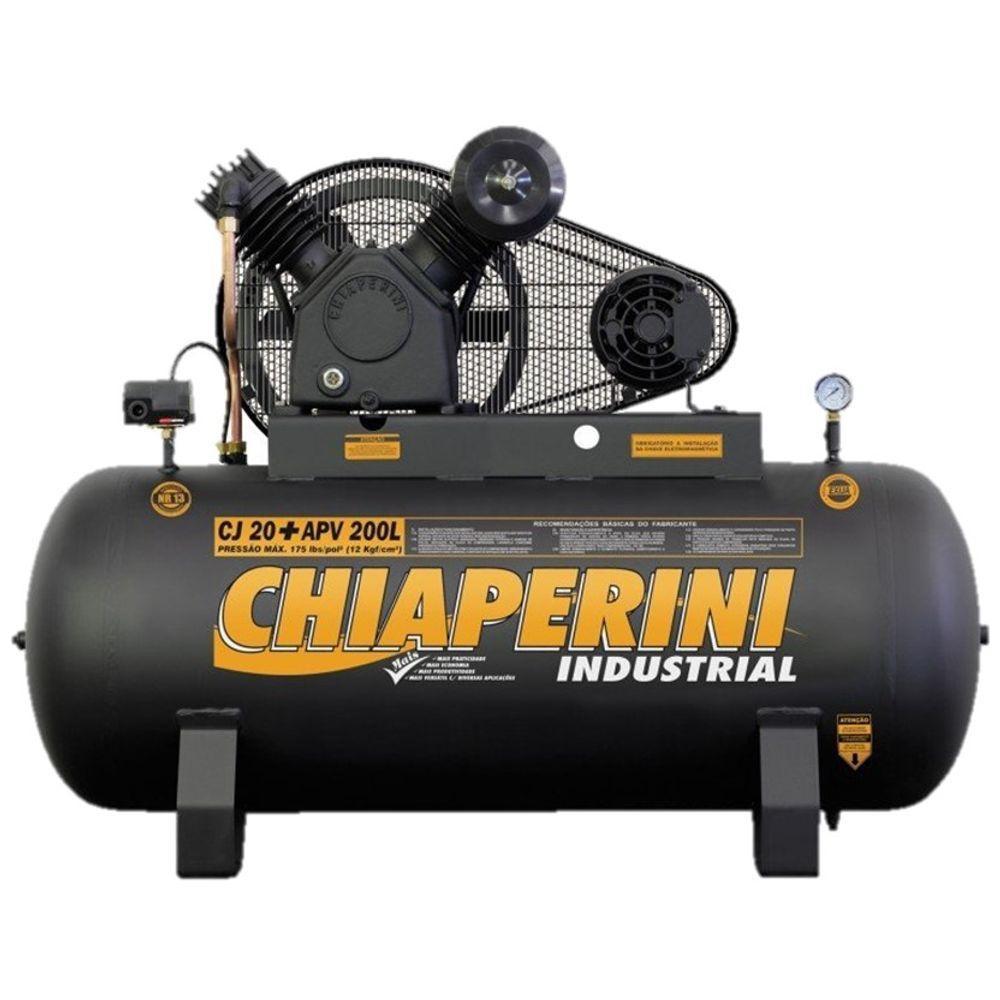 Compressor Chiaperini Cj 20+ Apv 200 Lts 175 Lbs 5 Cv Trif. - 1