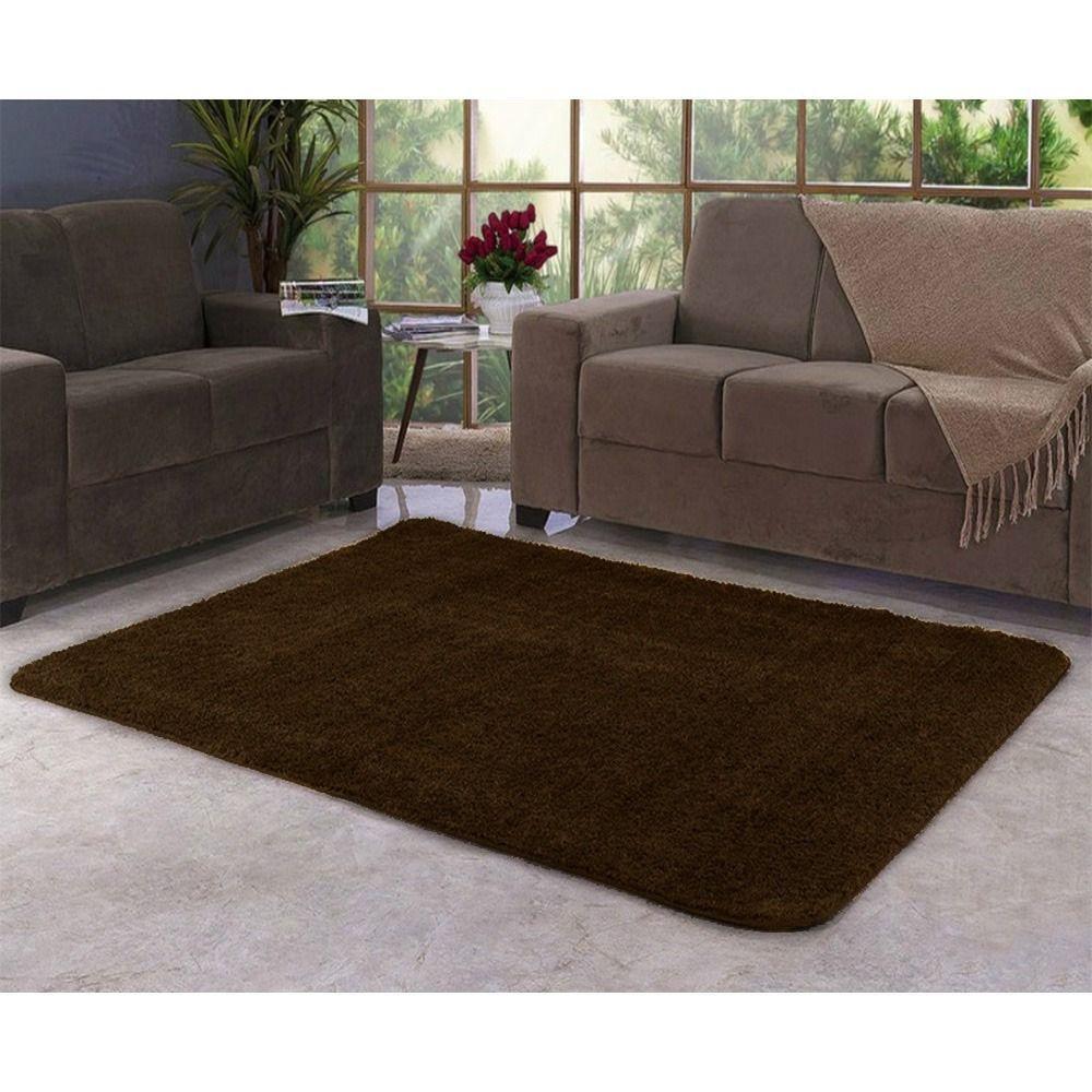 Tapete Escritório 1,50 X 2,00m Macio Antider. Chocolate - 1