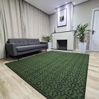 Tapete Carpete Sala Quarto Elegante Geométrico 2,00 X 2,50 Titulo Cor Verde