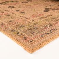 Tapete Sala/quarto Funcional Medalhão 1,00 X 1,50  Titulo Bege-72 - 2