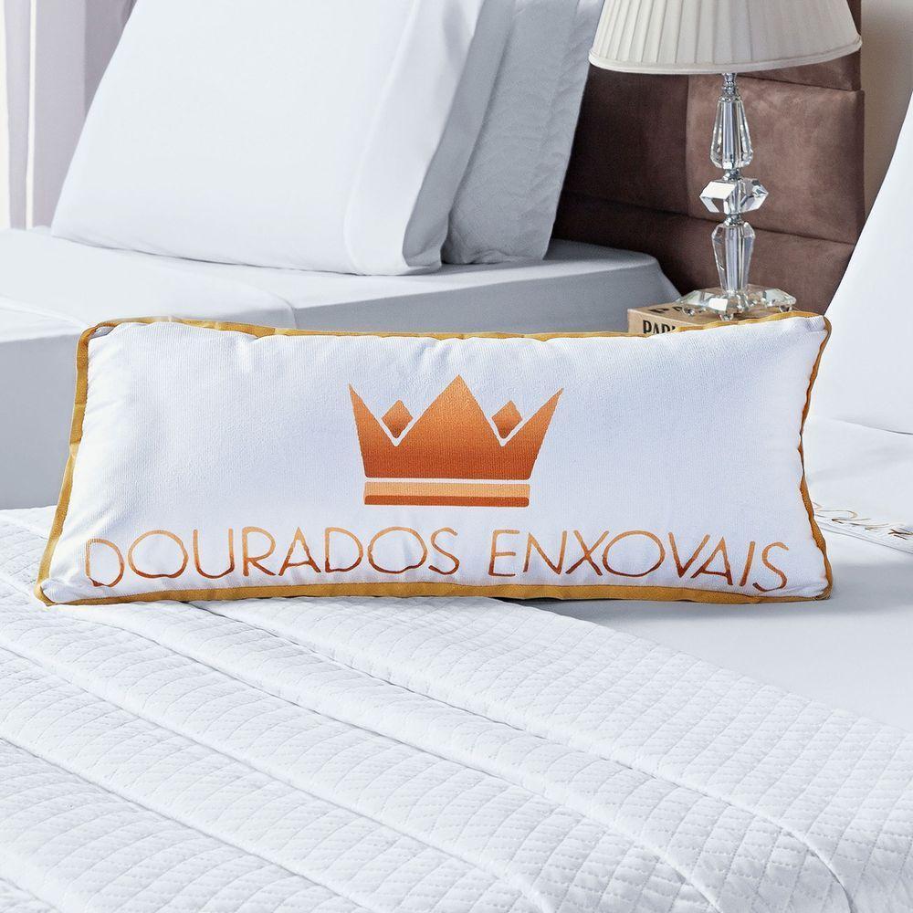 Almofada Retangular Hotelaria Liso Branco 60cm X 40cm Suede - 2