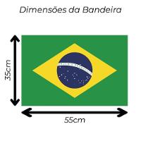 Bandeira Do Brasil Oficial Em Cetim Pequeno 55Cm X 35Cm - 1