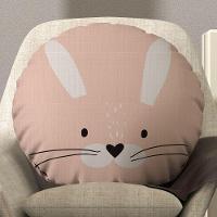 Almofada Redonda Avulsa Bichinhos 45cm X 45cm Coelho - 2