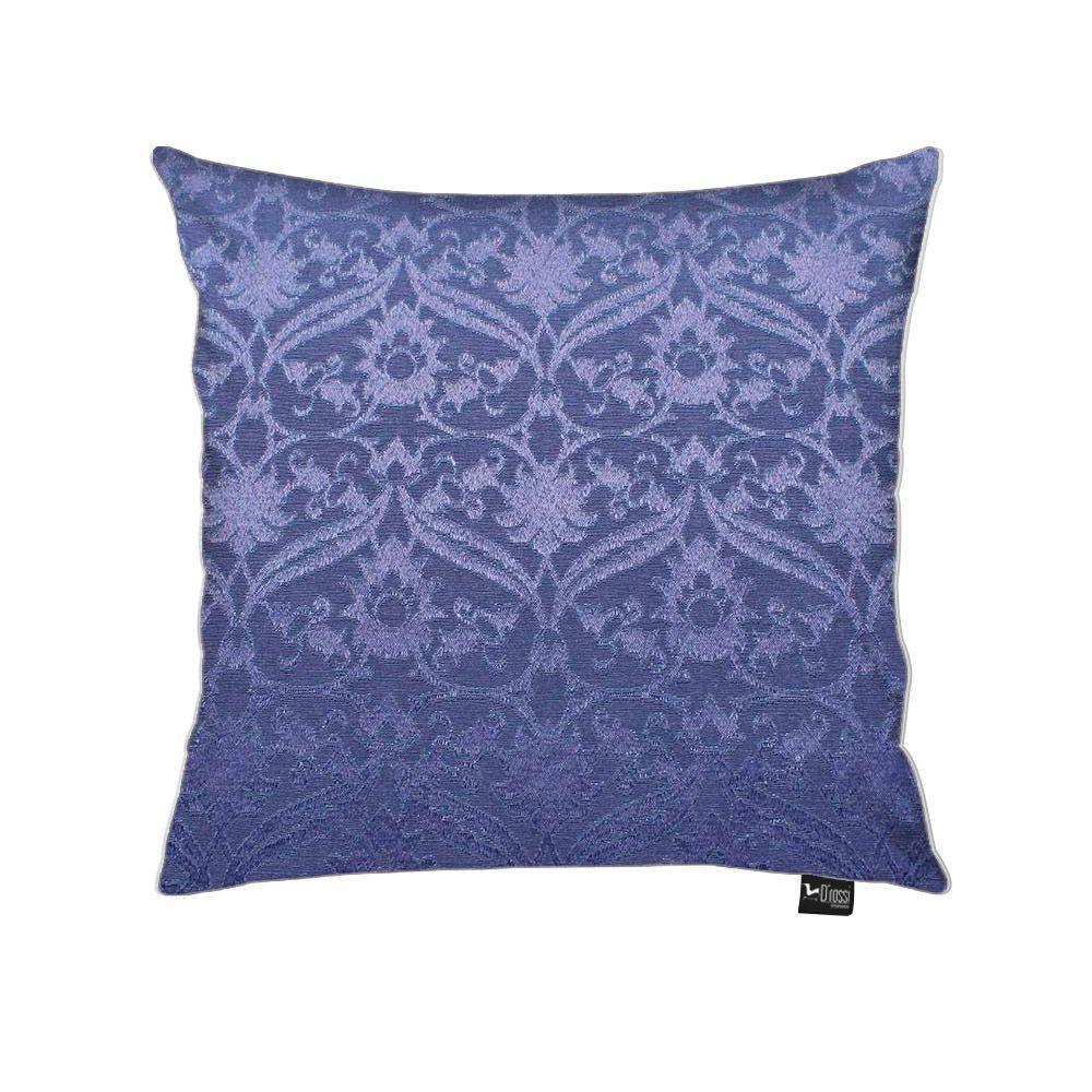 Capa Para Almofada Tecido Linho Floral Azul Marinho A45 - 1