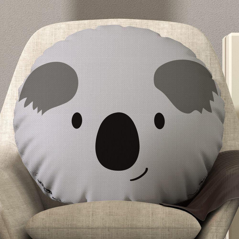 Almofada Redonda Avulsa Bichinhos 45cm X 45cm Coala - 2