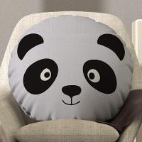 Almofada Redonda Avulsa Bichinhos 45cm X 45cm Panda - 1