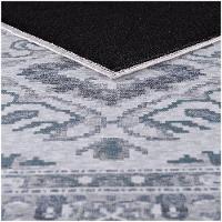 Tapete Sala Quarto Funcional Medalhão 2,00 X 2,50 Titulos Cinza/azul-55 - 3