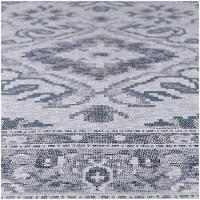 Tapete Sala Quarto Funcional Medalhão 2,00 X 2,50 Titulos Cinza/azul-55