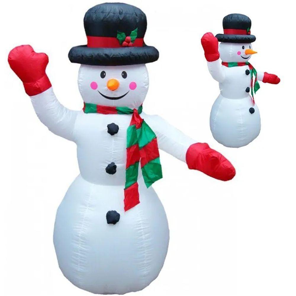 Boneco De Neve Natalino Decoraçao Inflavel Natal 1 M 20Cm - 4