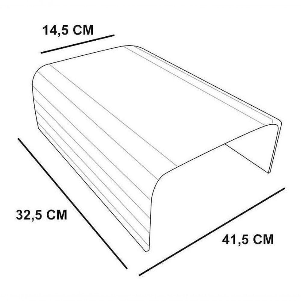 Esteira Bandeja Suporte Reta Flexível Para Braço Sofá Cinza - 7