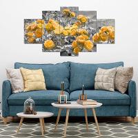 Kit 5 Placa Quadro Flores Vermelha Titulos Rosas Amarelas - 5