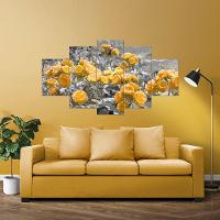 Kit 5 Placa Quadro Flores Vermelha Titulos Rosas Amarelas - 6