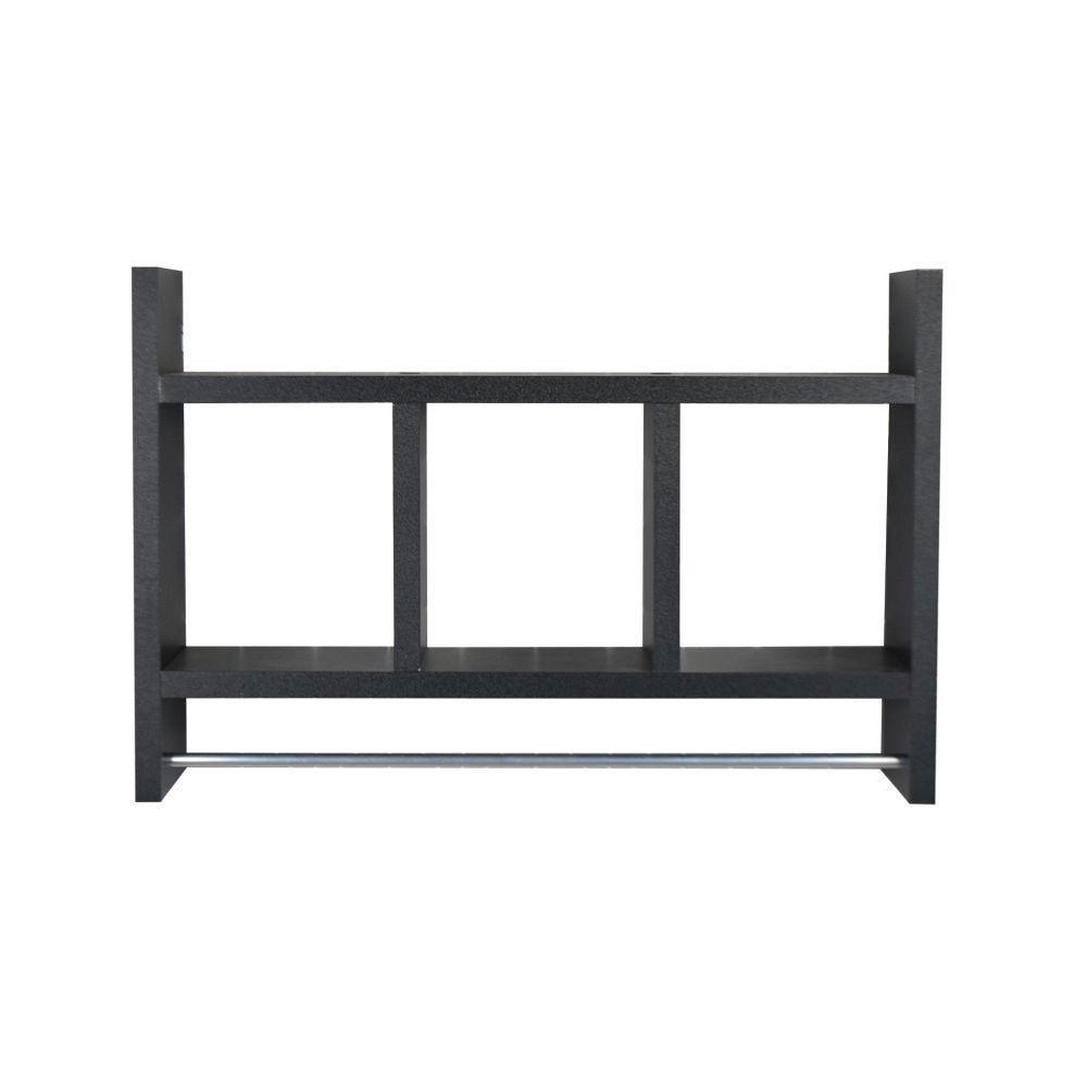 Nicho Porta Toalha Preto Para Banheiro 45 X 30Cm - 3